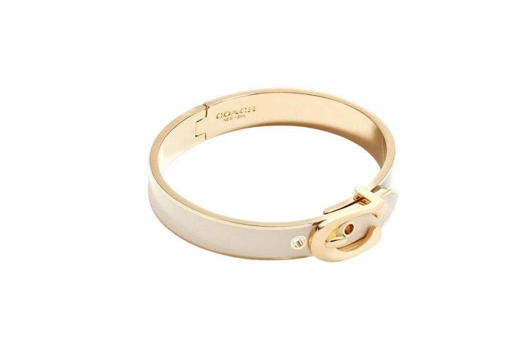Coach Coach Enamel Hinge Bangles Women's Chalk White