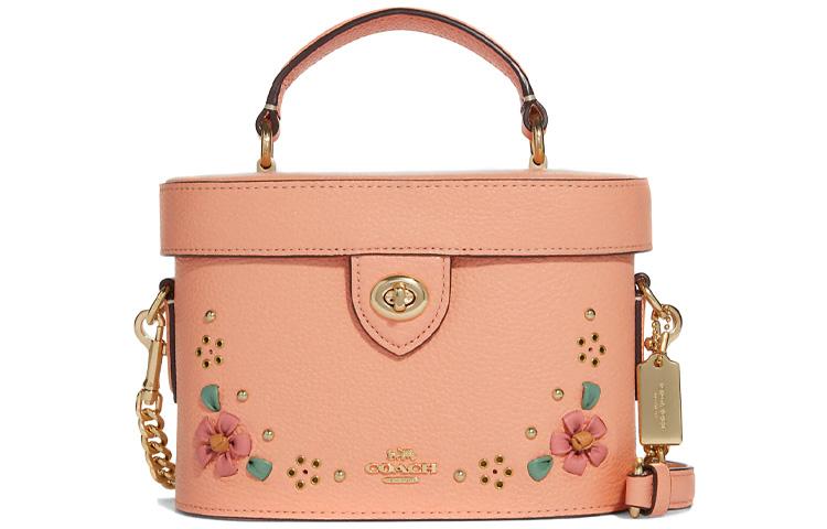 Coach Coach Kay Leather Small Square Bag Box Bag Shoulder Bag Crossbody Bag Small Size Women's Khaki