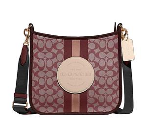Buy Coach Dempsey Fabric With Cow Leather Document Bag Shoulder Bag Crossbody Bag Large Size Women's Red Brown at Sasom – Authentic and Ready to Ship