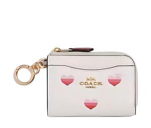 Buy Coach Card Case Refined Pebble Leather Card Holder Key Pouch Coin Purse Mini Women's White at Sasom – Authentic and Ready to Ship