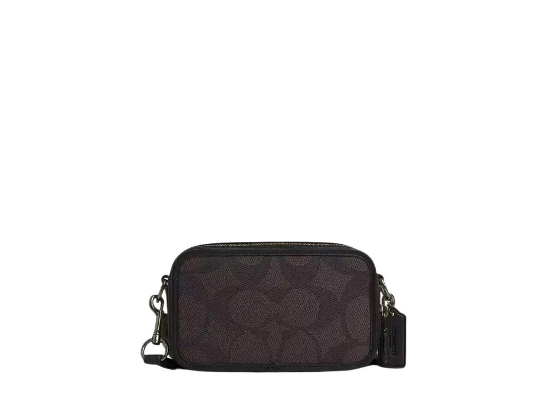 Coach Coach Wyatt In Blocked Signature Canvas With Silver Tone Hardware Black