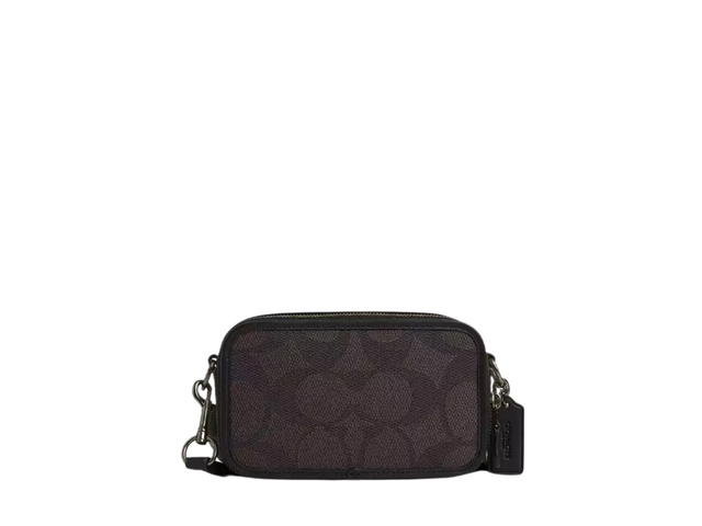 Coach Coach Wyatt In Blocked Signature Canvas With Silver Tone Hardware Black - view 1