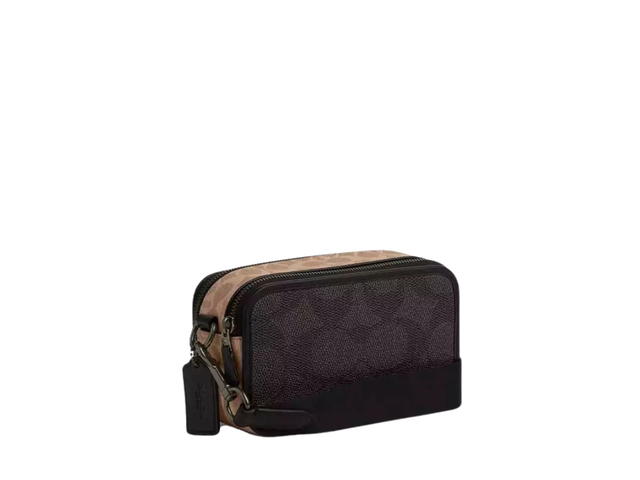 Coach Coach Wyatt In Blocked Signature Canvas With Silver Tone Hardware Black - view 2