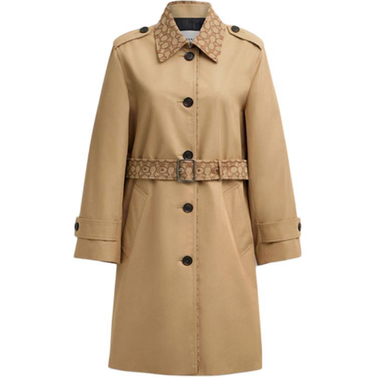 Coach Coach SS25 Trench Coat Women's Khaki
