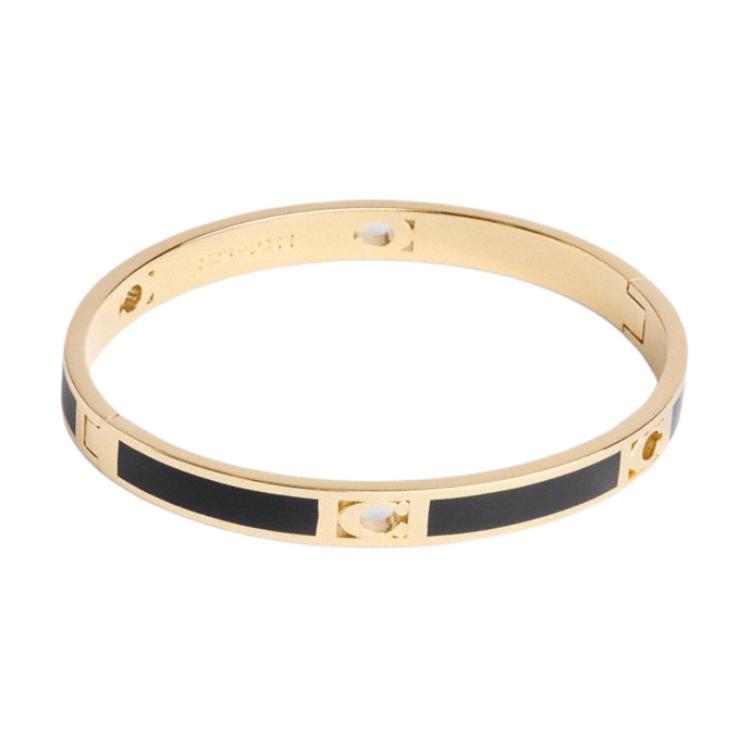 Coach Coach Enamel Bangles Unisex Gold/Black