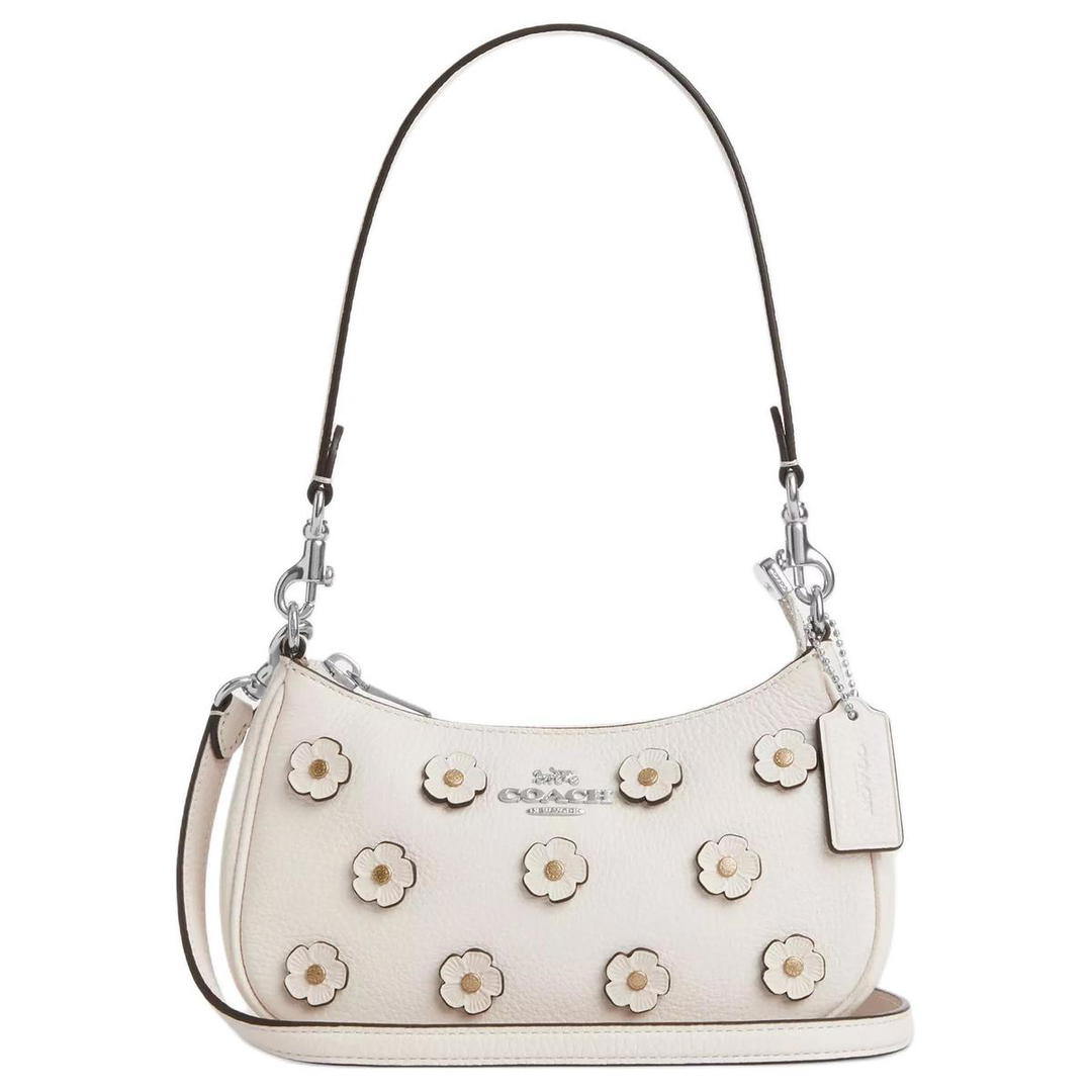 Coach Coach Teri Leather Handbag, Shoulder Bag, Crossbody Bag Mini Women's Beige