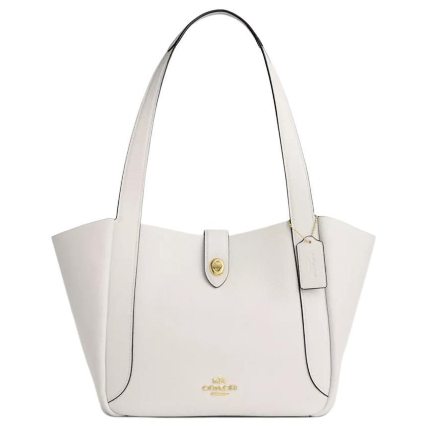 Coach Coach Hadley Leather Tote Bag, Shopping Bag, Shoulder Bag Large Size Women's Ecru