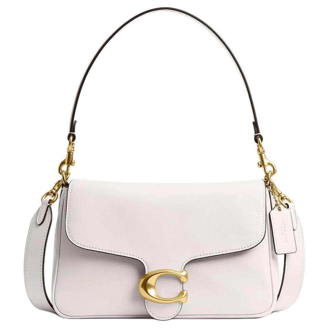 Coach Coach Soft Tabby Leather Shoulder Bag, Crossbody Bag, Handbag Regular Women's White