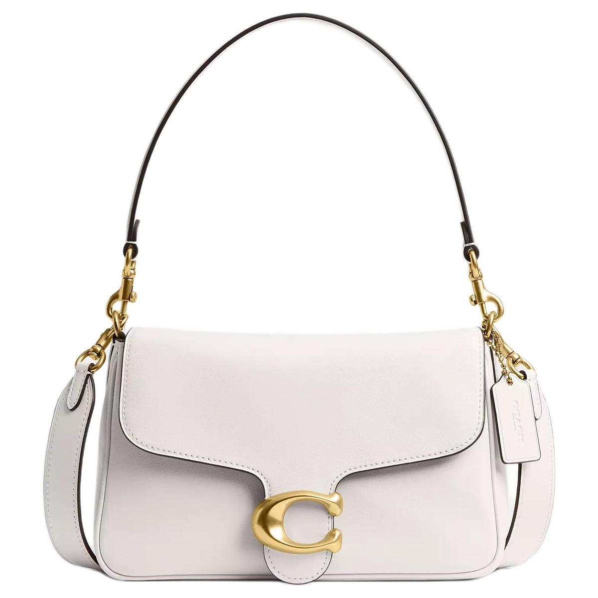 Coach Coach Soft Tabby Leather Shoulder Bag, Crossbody Bag, Handbag Regular Women's White