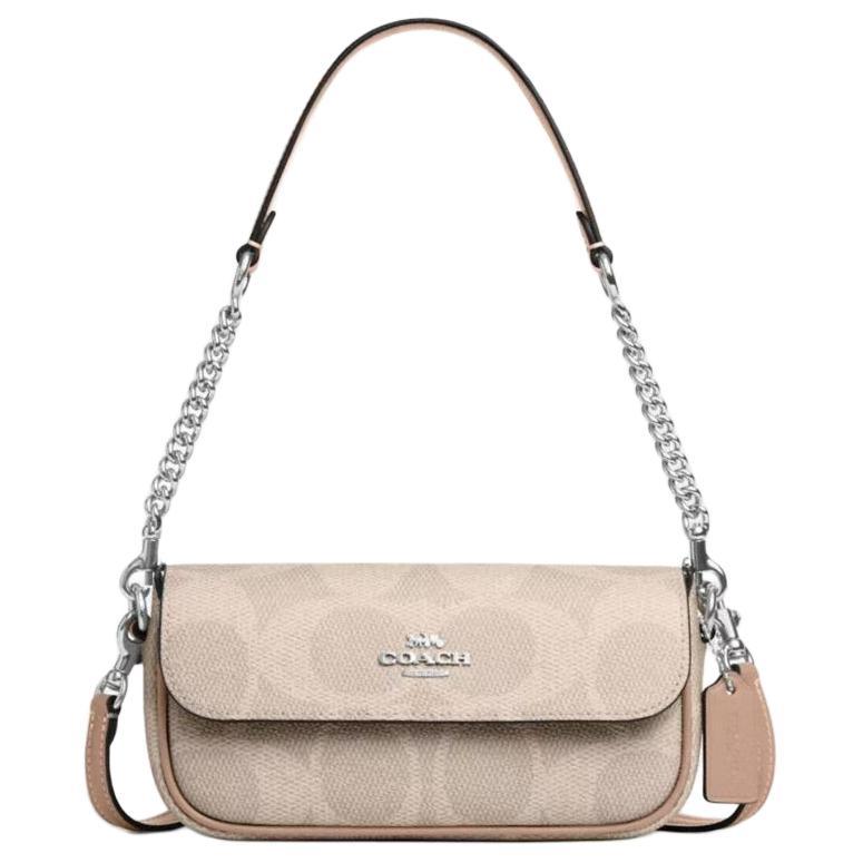 Coach Coach Artificial Leather Crossbody Bag Shoulder Bag Small Size Women's Beige