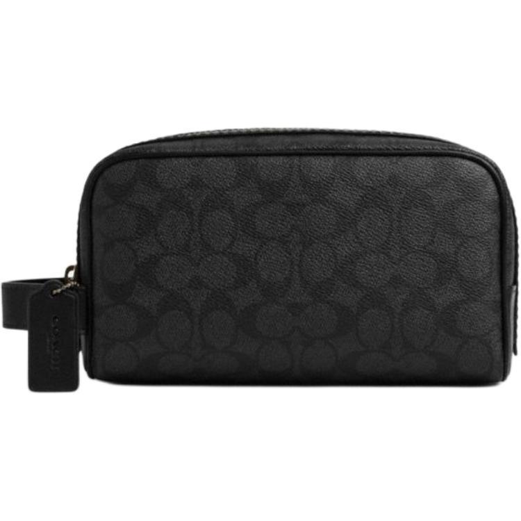Coach Coach Coated Canvas Storage Bag Small Size Men's Black