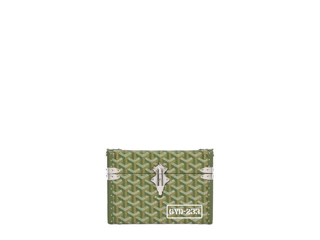 Goyard Goyard Cassette Trunk Bag In Goyardine Canvas And Clamecy Cowhide With Palladium Hardware Khaki - view 2