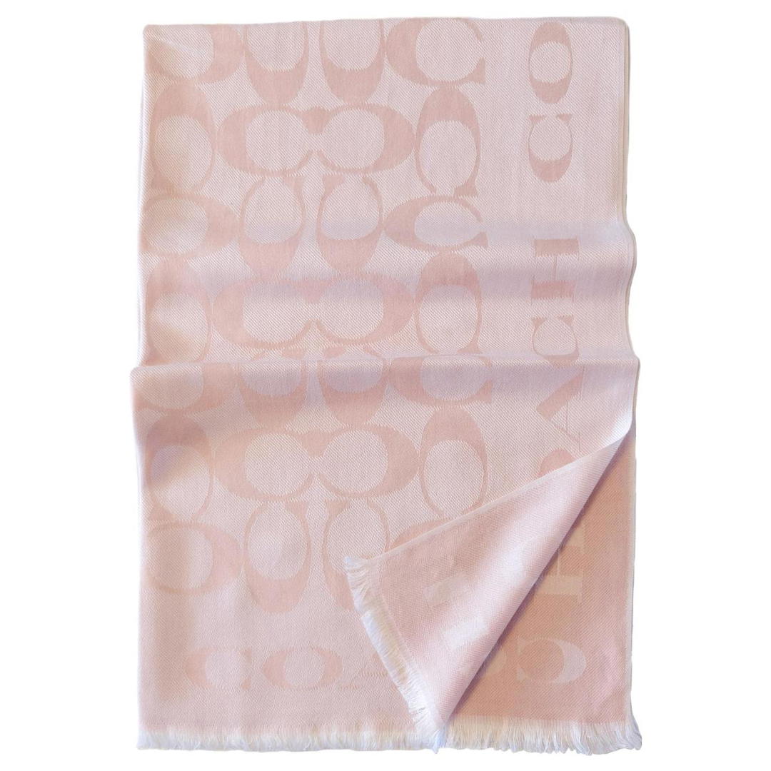 Coach Coach Silk Scarves Women's Light Pink
