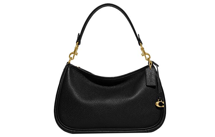 Coach Coach Cary Leather Shoulder Bag Crossbody Bag Large Size Women's Black