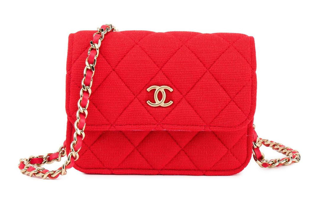 Chanel Chanel Fabric Shoulder Bag, Crossbody Bag Mini Women's Red
