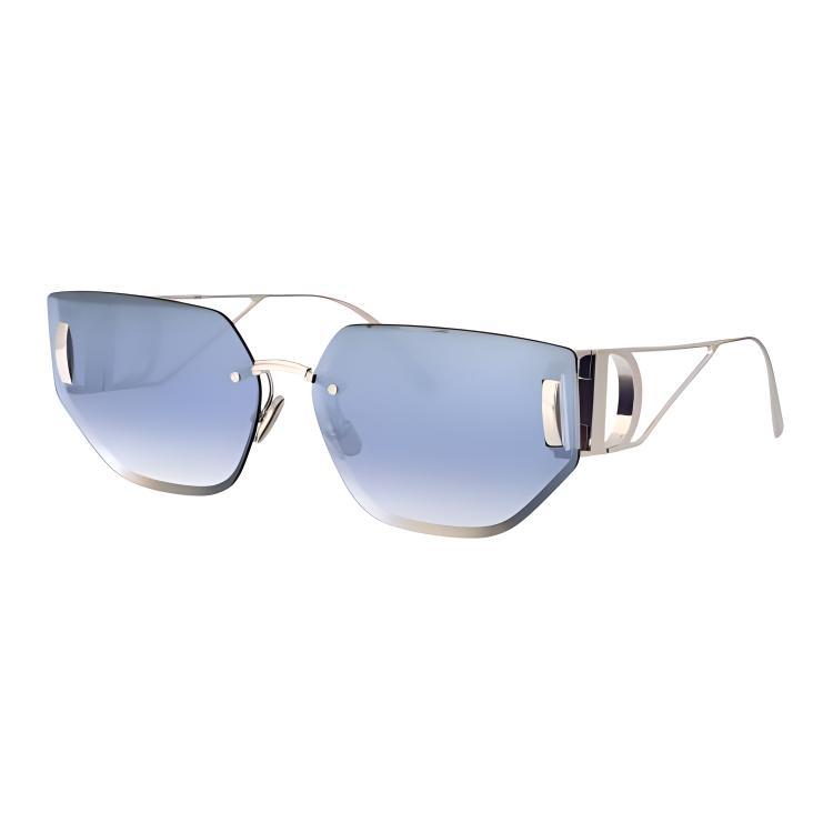 Dior Dior Metal Irregular Shape Sunglasses Women's Gold