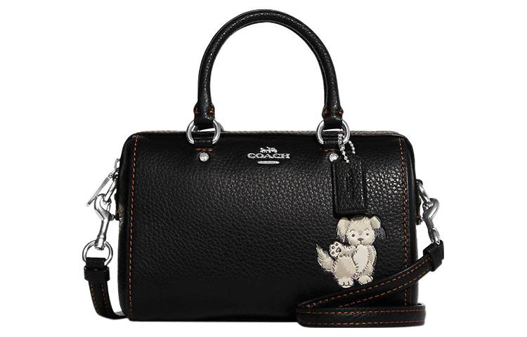 Coach Coach Rowan Refined Pebbled Cow Leather Handbag Shoulder Bag Crossbody Bag Mini Women's Black