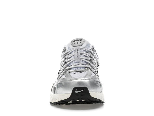 Nike Nike P-6000 White Metallic Silver Flat Silver Black - view 2