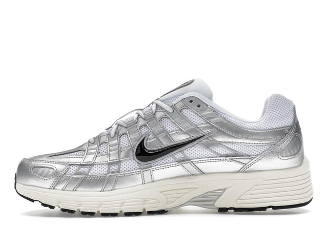 Nike Nike P-6000 White Metallic Silver Flat Silver Black - view 3