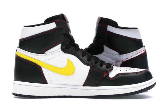 Jordan Jordan 1 Retro High Defiant White Black Gym Red - view 3