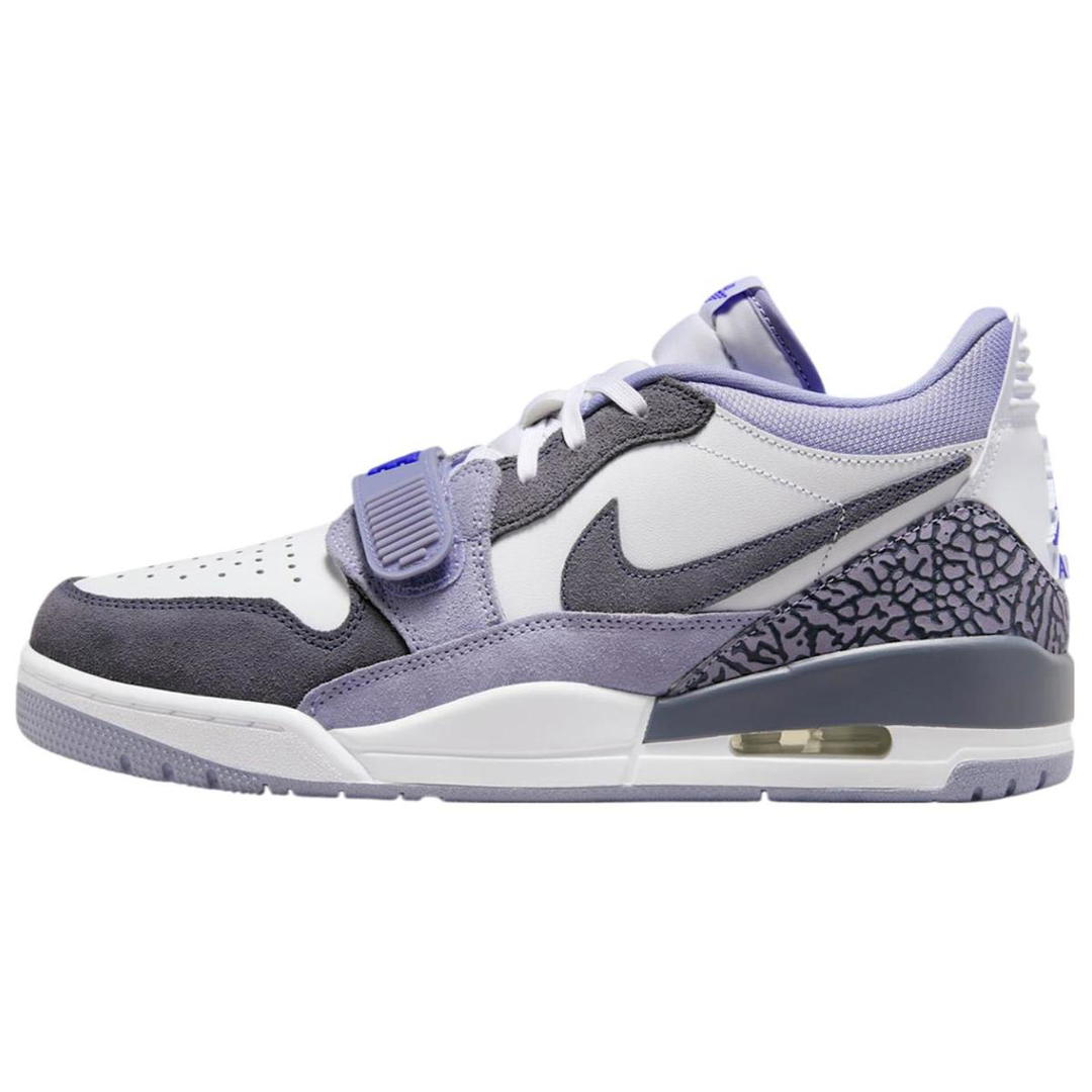 Jordan Jordan Legacy 312 Anti Slip Wear Resistant Low Top Vintage Basketball Shoes Men's White Black Purple