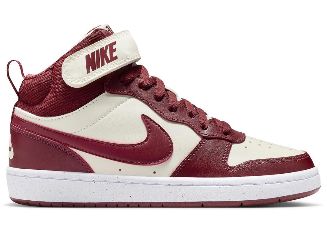 Nike Nike Court Borough Mid 2 Soft Pearl Dark Team Red (GS)