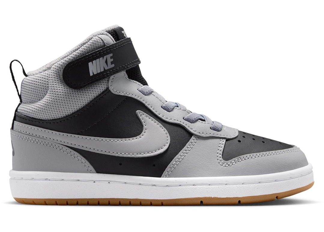 Nike Nike Court Borough Mid 2 Black Light Smoke Grey Gum (PS)