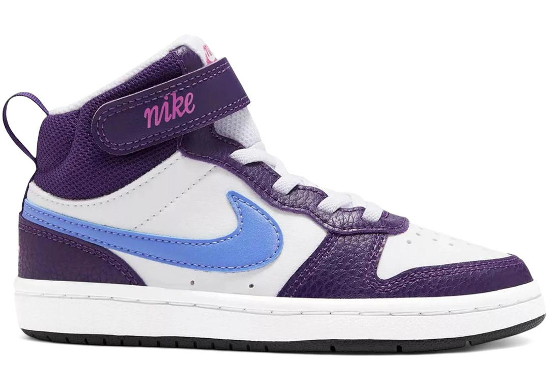 Nike Nike Court Borough Mid 2 White Eggplant Royal Pulse (PS)