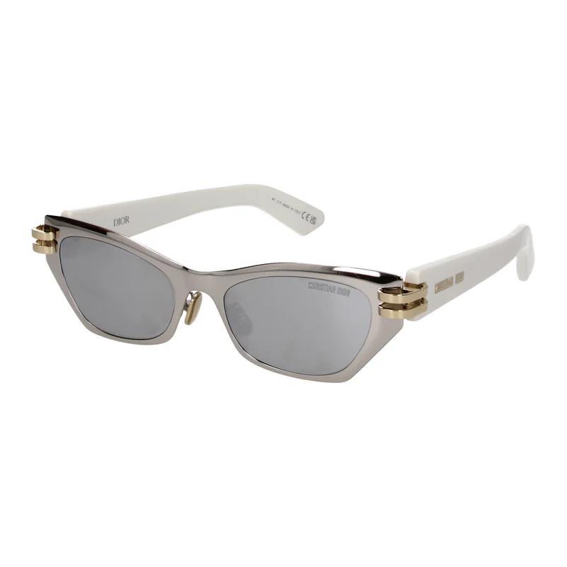 Dior Dior Irregular Shape Sunglasses Women's Silver