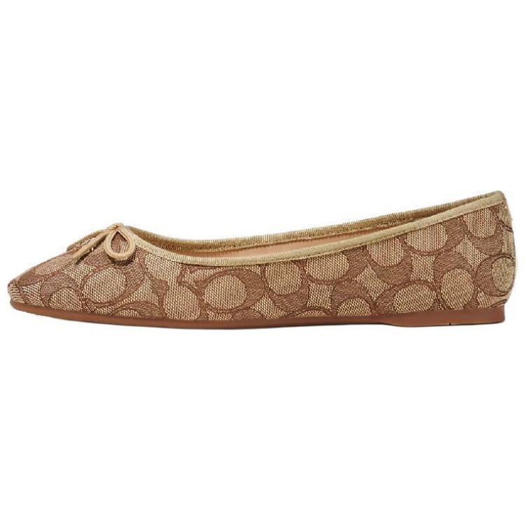 Coach Coach Alina Ballet Flat Shoes Women's Khaki