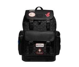 Buy Coach Sprint Jacquard Fabric With Pebbled Leather And Cow Leather Backpack Large Size Women's Black at Sasom – Authentic and Ready to Ship
