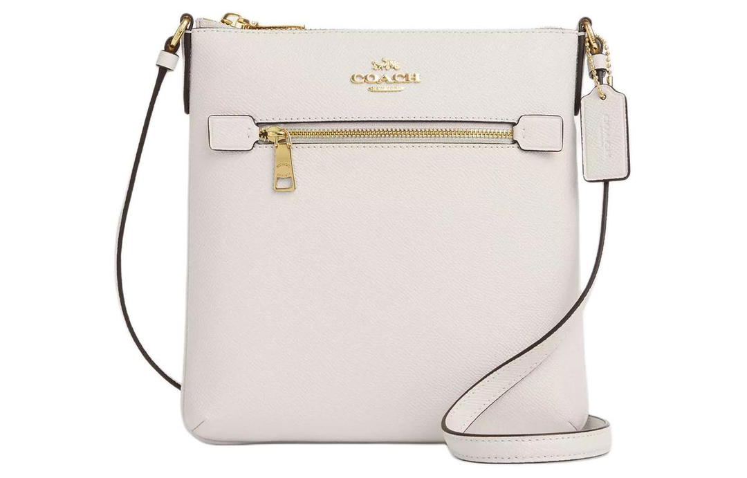 Coach Coach File Leather Document Bag Shoulder Bag Crossbody Bag Mini Women's Chalk White