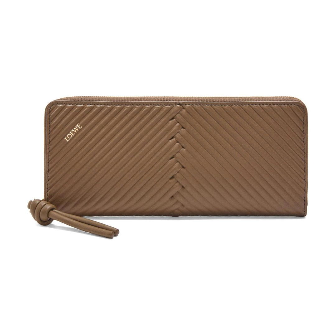 Loewe Loewe Shiny Nappa Calfskin Wallet Women's Moss Original Color