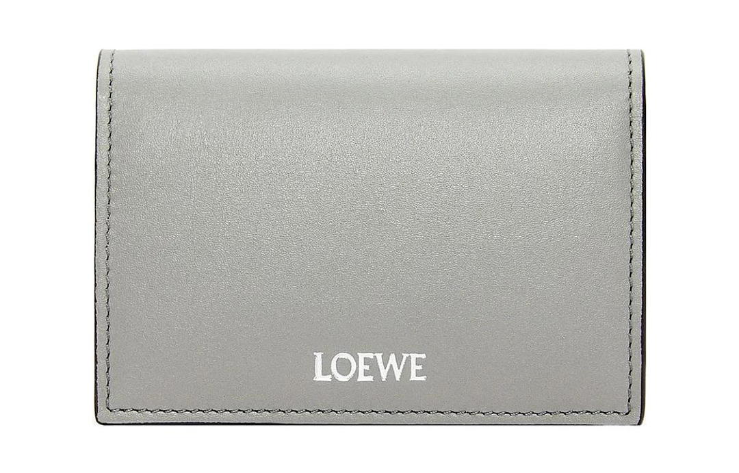 Loewe Loewe Cow Leather Card Holder Men's Pearl Gray & Dark Gray