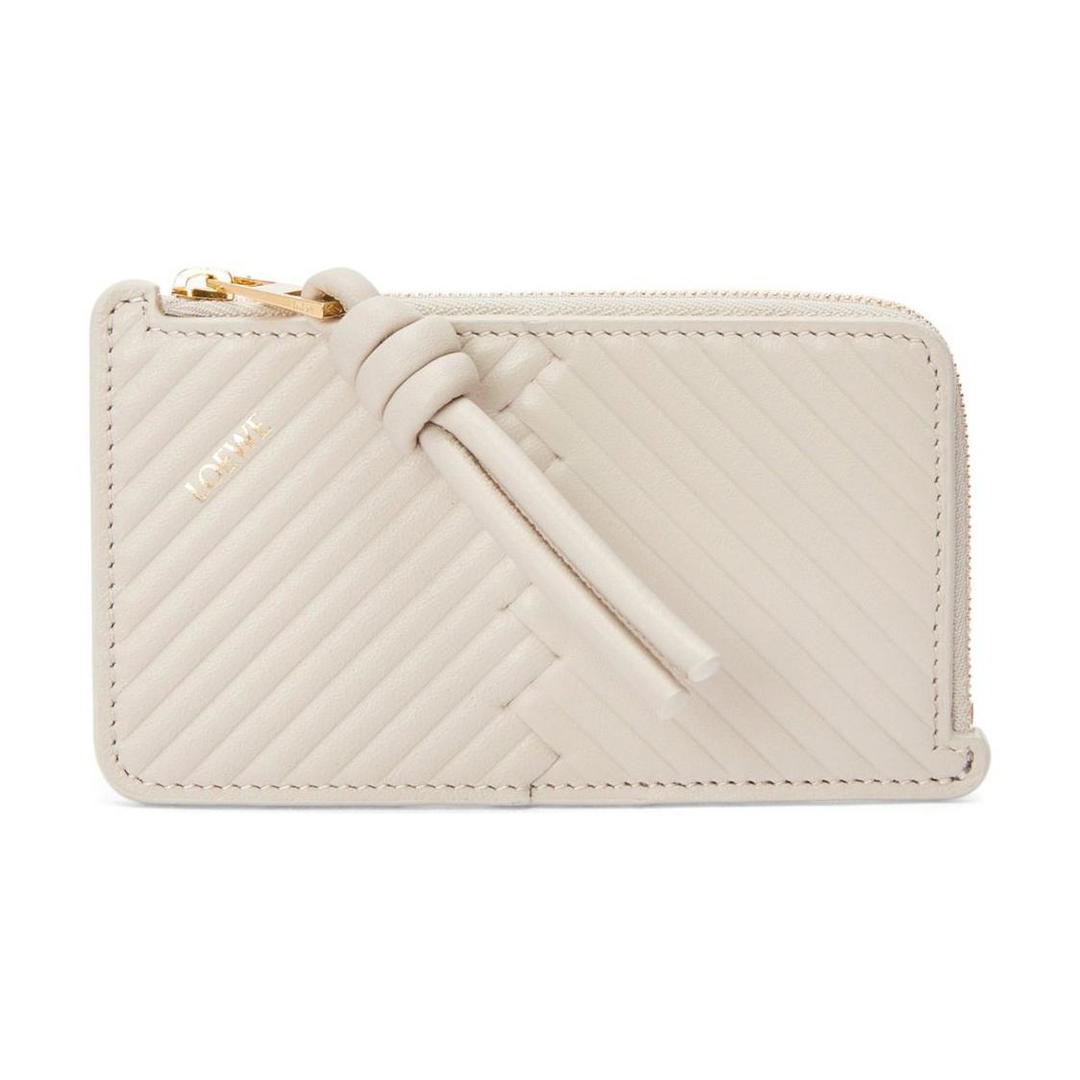 Loewe Loewe Shiny Nappa Calfskin Coin Card Holder Women's Light Oat