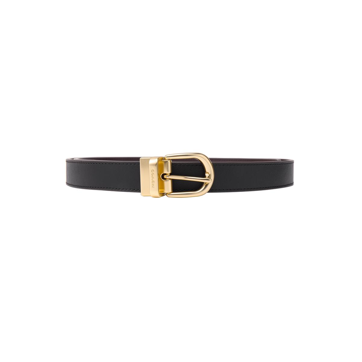 Coach Coach Cow Leather Belts Women's Black Width: 2.5cm