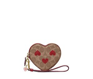 Buy Coach Heart Artificial Leather Wrist Bags Clutches Mini Women's Brown at Sasom – Authentic and Ready to Ship