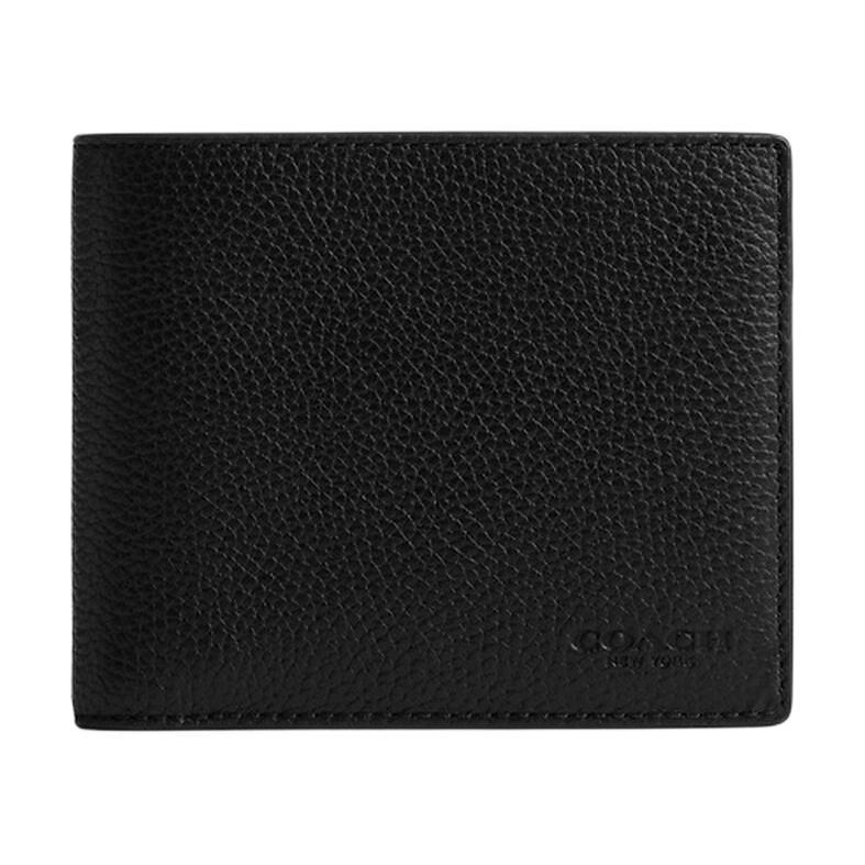 Coach Coach 3 IN 1 Wallet Leather Wallet Mini Men's Black