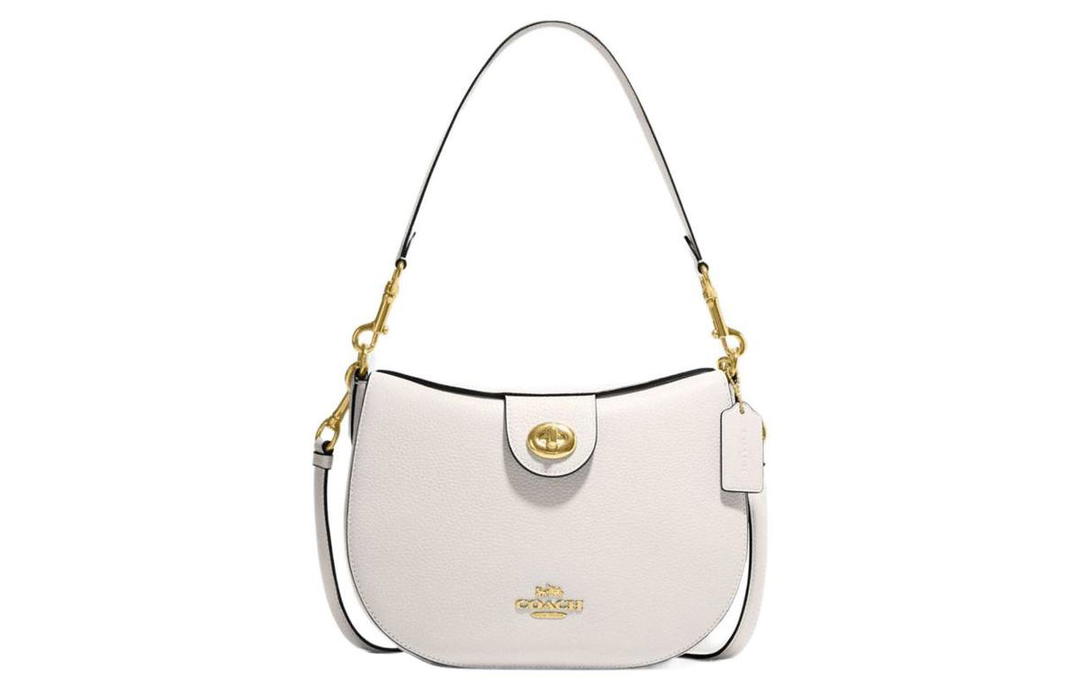Coach Coach Ella Cow Leather Handbags Shoulder Bags Women's White