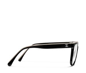 Buy Chanel Injection Molded Square Optical Glasses Unisex Black/Beige at Sasom – Authentic and Ready to Ship