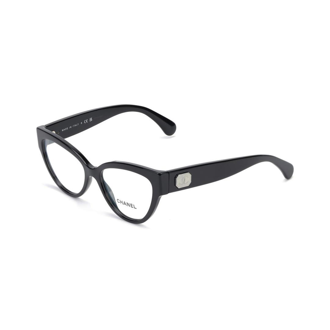 Chanel Chanel Acetate Cat Eye Eyeglass Frames Women's Black