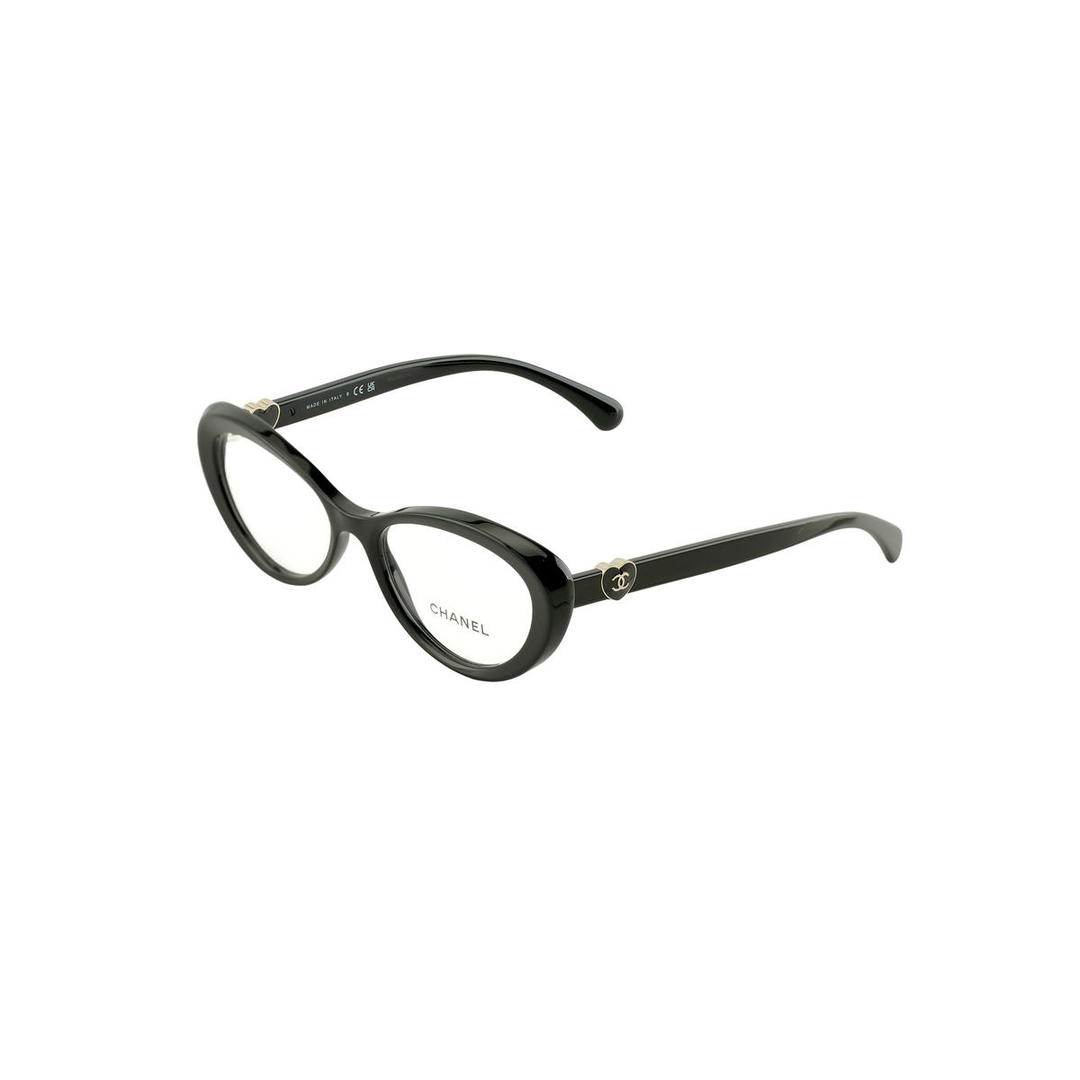 Chanel Chanel Acetate Cat Eye Eyeglass Frames Women's Black