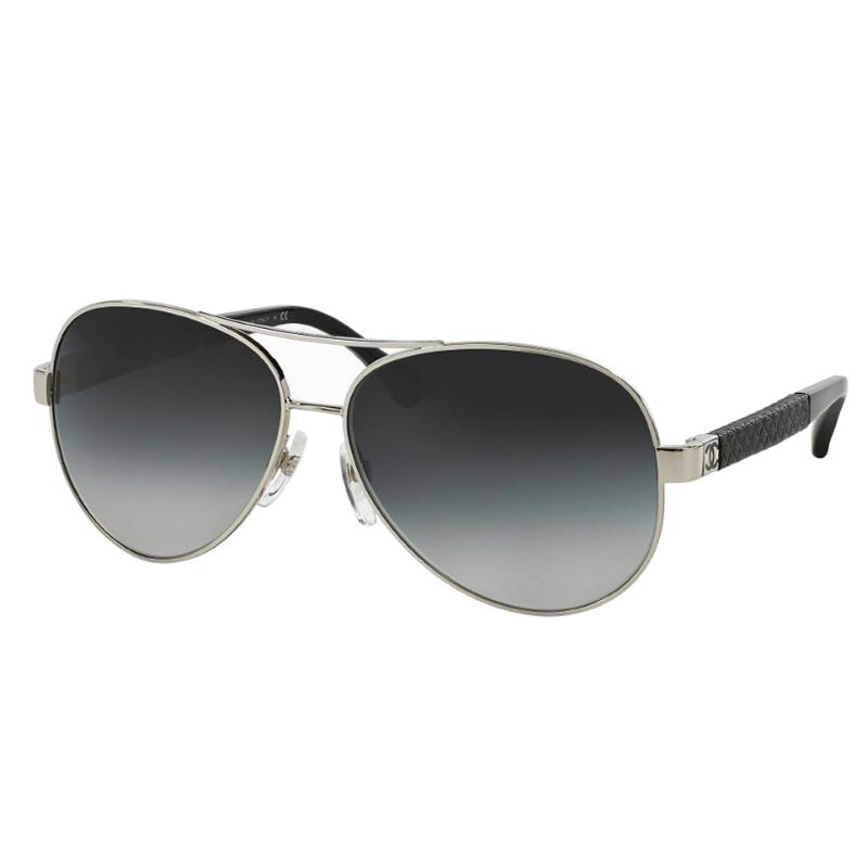 Chanel Chanel Metal Aviator Sunglasses Unisex Silver