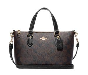 Buy Coach Gallery Canvas With Leather Handbag Shoulder Bag Crossbody Bag Mini Women's Tan at Sasom – Authentic and Ready to Ship