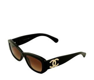 Buy Chanel Acetate Irregular Shape Sunglasses Women's Black at Sasom – Authentic and Ready to Ship
