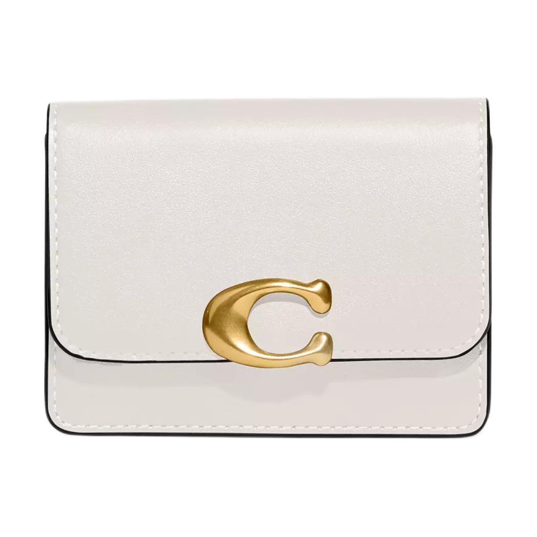 Coach Coach Bandit Calfskin Card Holder Regular Women's White