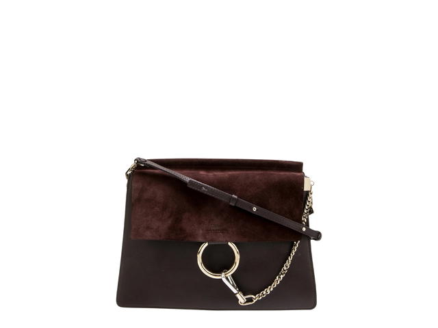 Chloé Chloé Faye Leather Shoulder Bag In Brown Leather With Gold-Tone Hardware Brown - view 1