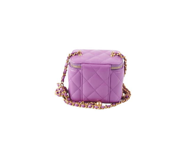 Chanel Chanel Pearl Crush Mini Vanity Case In Purple Lambskin With Gold Hardware Purple - view 3