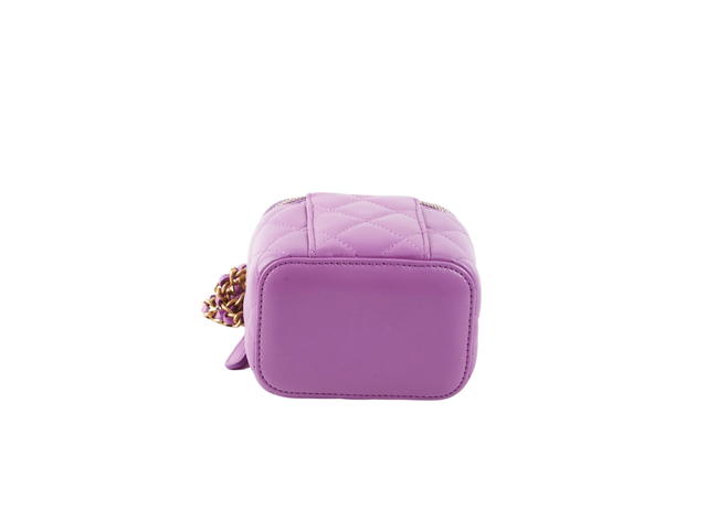 Chanel Chanel Pearl Crush Mini Vanity Case In Purple Lambskin With Gold Hardware Purple - view 4