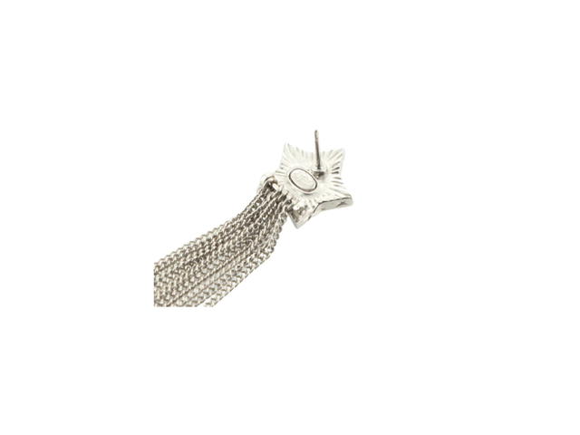 Chanel Chanel A17B Cc Coma Mark Star Estrela 10 Chain Earrings In Metal With Silver Hardawre - view 3